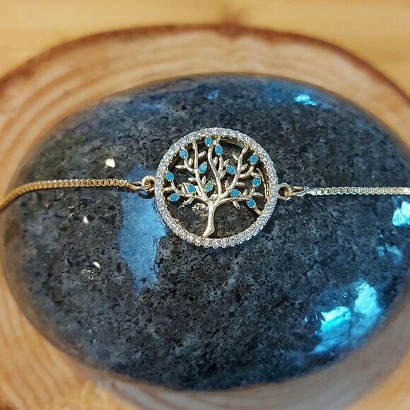 Tree of life gold plated bracelet - Picture 2 of 3